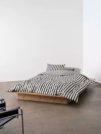 MARC O'POLO HOME | Satin Bettwäsche CLASSIC STRIPE 70x90cm/140x200cm Anthracite | 